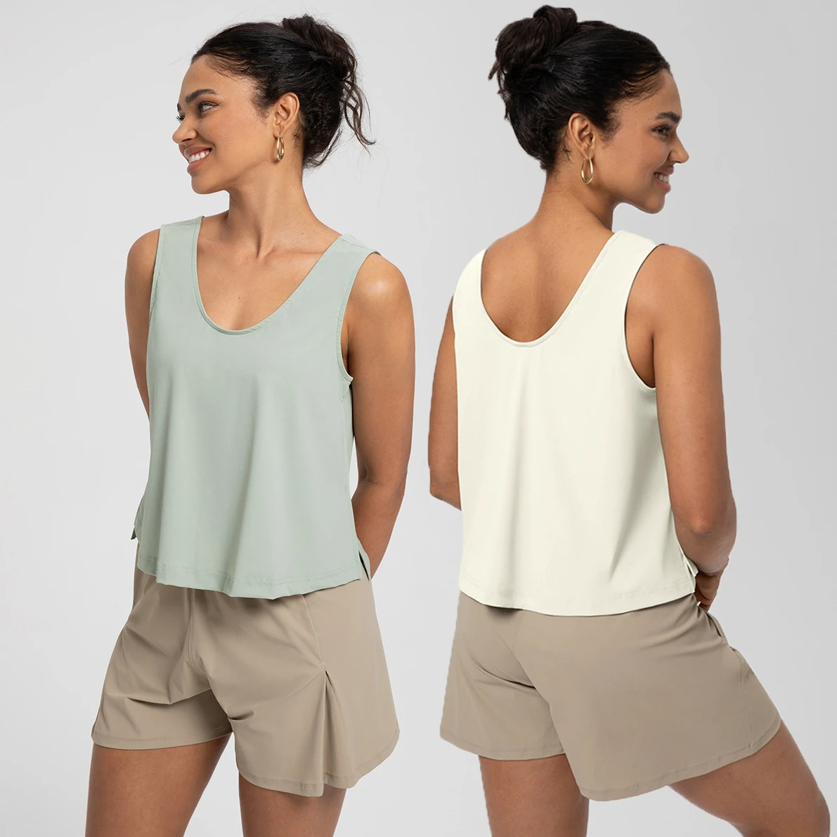 XW-DA120 Gym Fitness Wear High Elastic Casual Women Clothes Loose Sports Running Workout Tank Ladies Sleeveless Yoga Tops