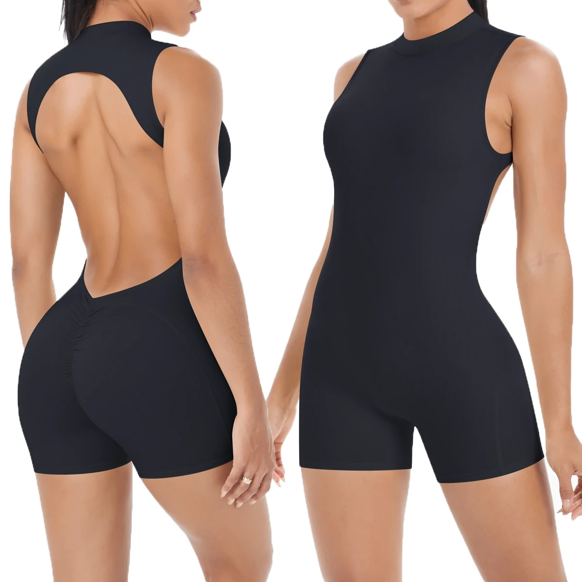 High Waist Bandage Sleeveless Casual Spring Yoga Bodysuit One Piece Exercise Fitness Clothing For Women