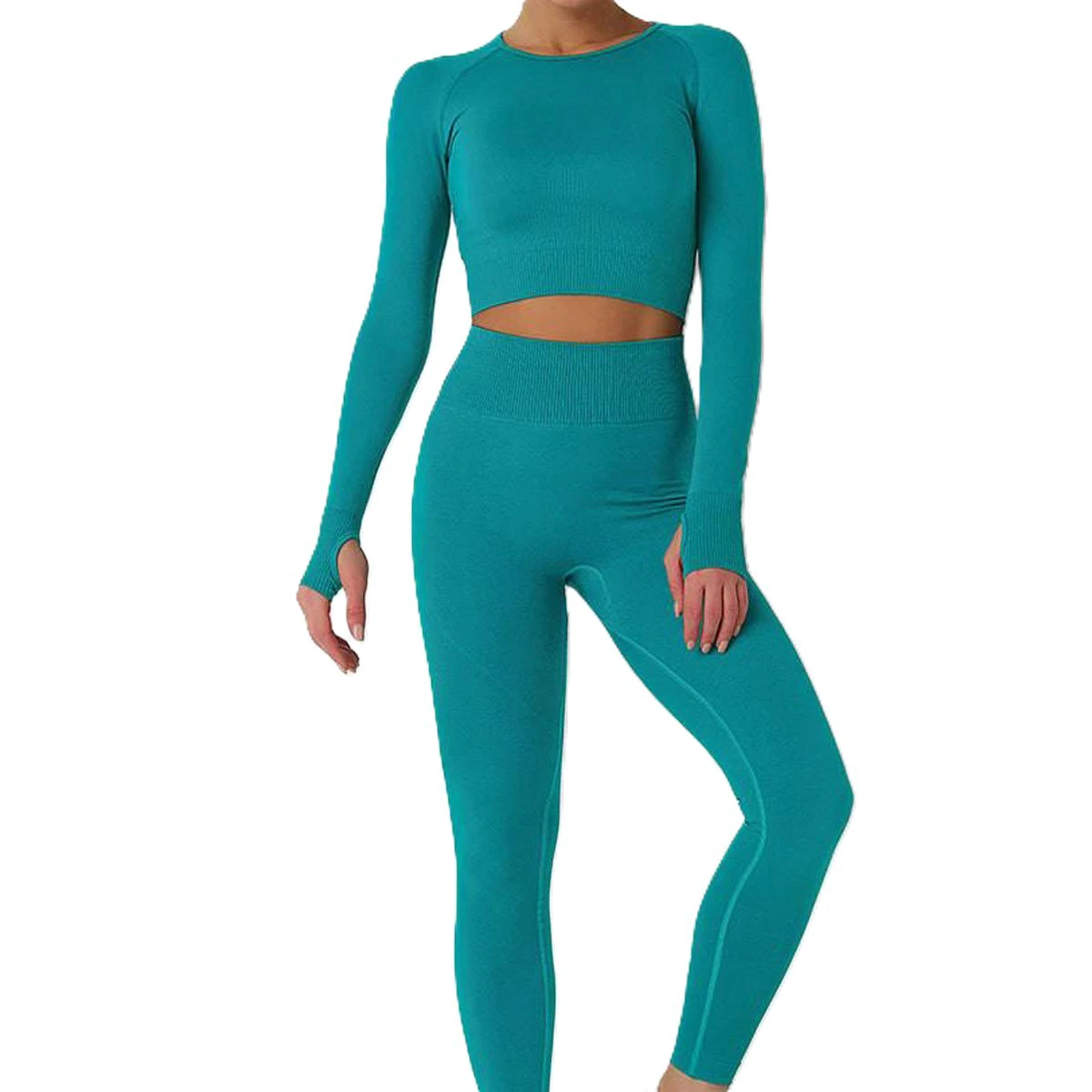 smooth fabric High Quality Yoga Set Women Two Piece Fitness Wear Seamless Stretch Custom OEM Gym Workout Women's Sets