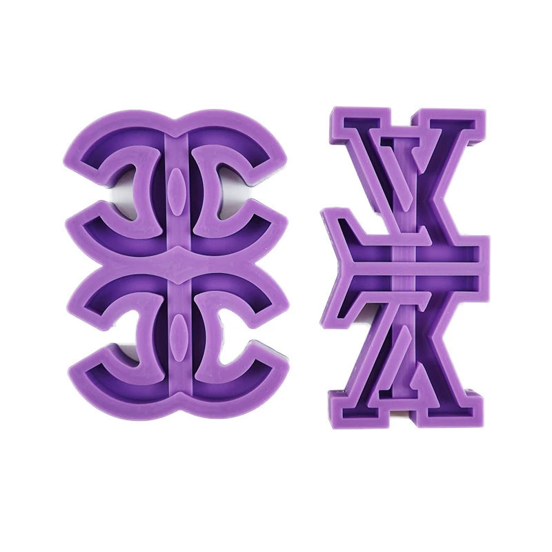 Quan Mingxiang Logo Modeling Chocolate Silicone Cake Mold DIY Small Fragrant Style Candy Decoration Baking Tools CN Food Grade