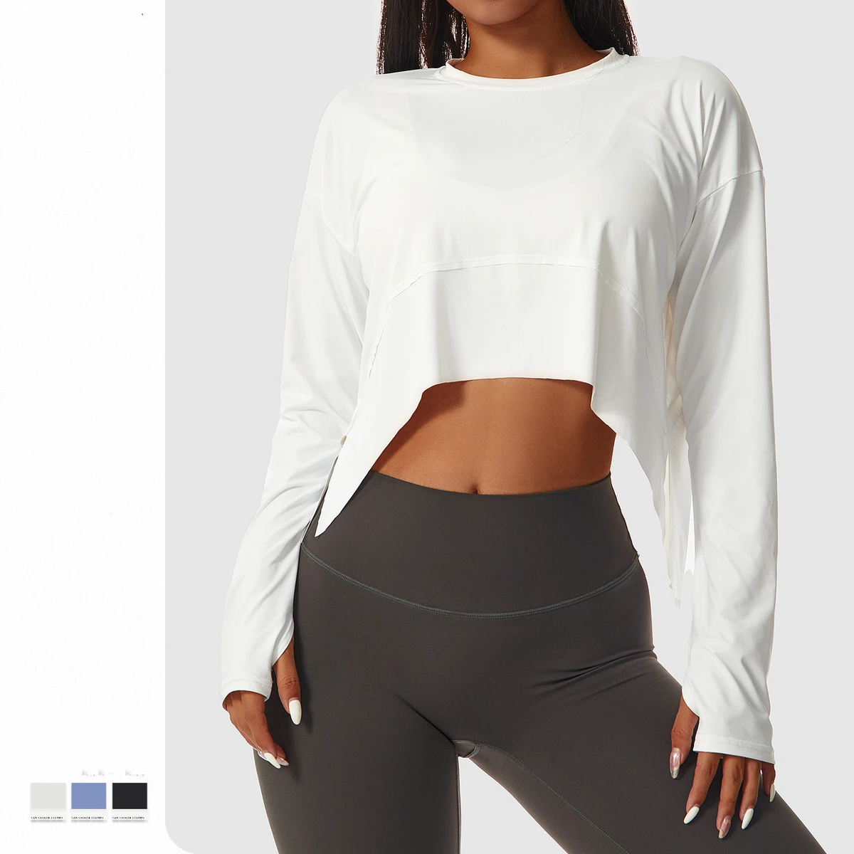 LULU Plus Size Lightweight Breathable Moisture Wicking Yoga Gym Wear Women Long Sleeve Sports Running Loose Fitness Workout Top