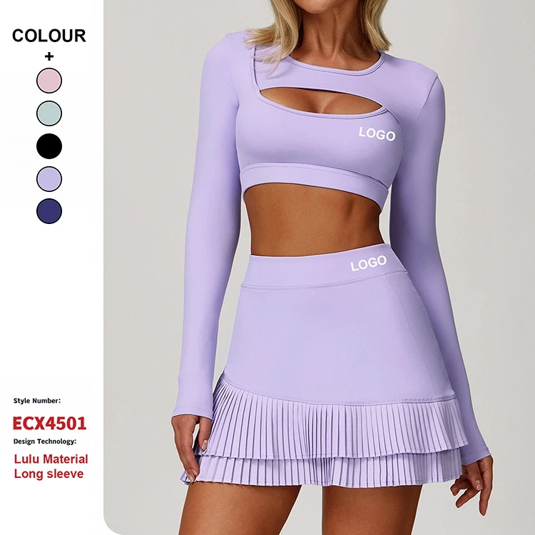 Nude Tight-fitting Yoga Long-sleeved Shock-absorbing Sports Hollow T-shirt Running and Fitness Yoga Top