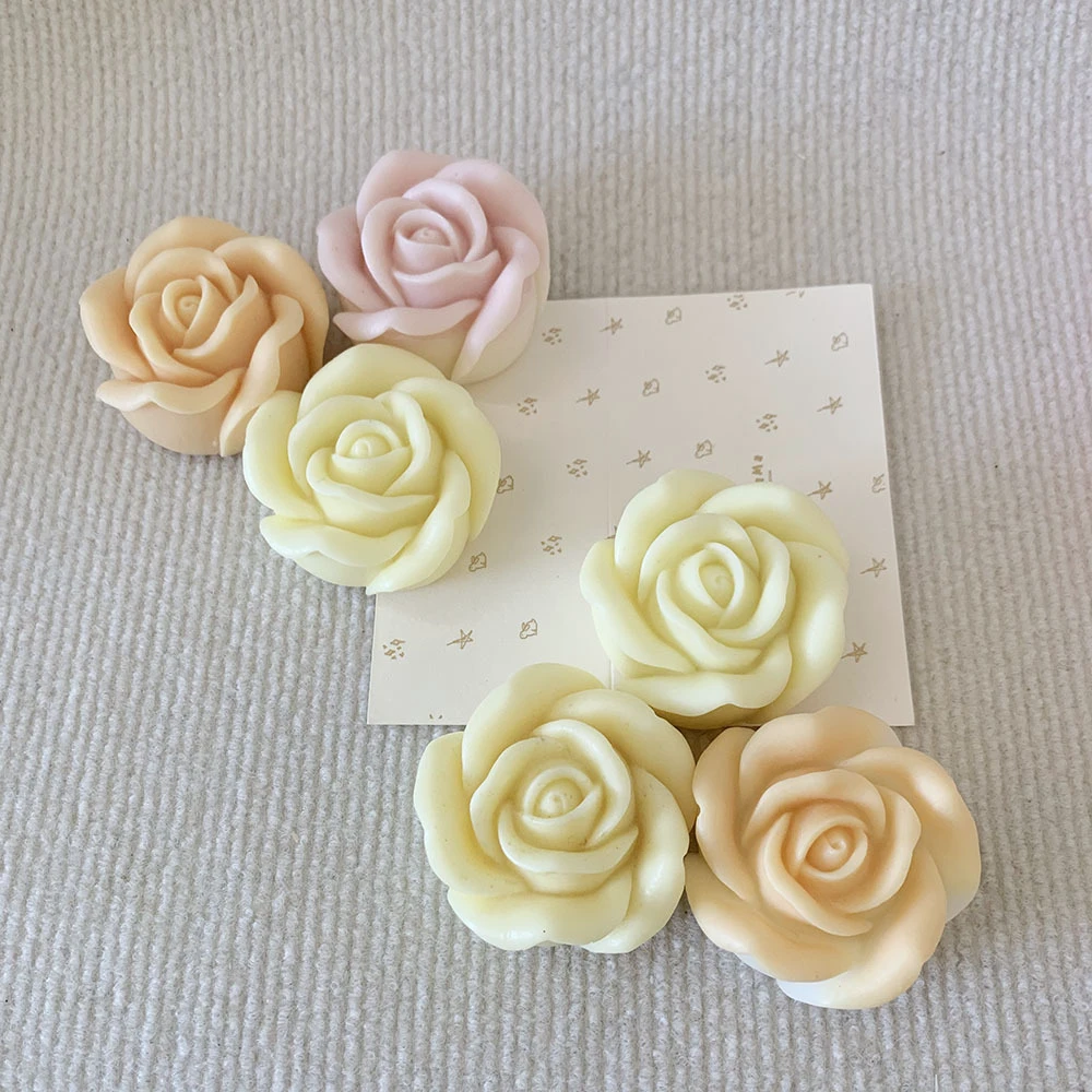 3D Rose Soap & Decorative Candle Silicone Mold Safe for Food & Egg Shape for Commercial Use