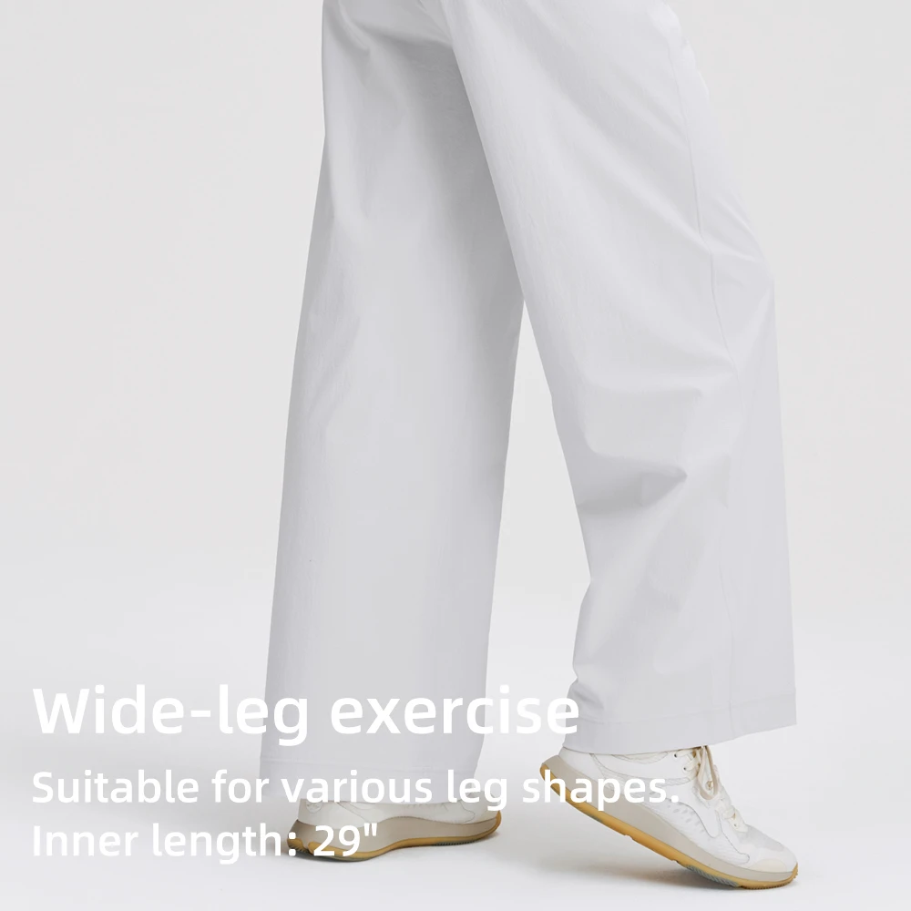 High Waist Women's Sports Pants Slimming Running Loose Casual Pants Quick-Dry Breathable Yoga Fitness Straight Wide-Leg Pants