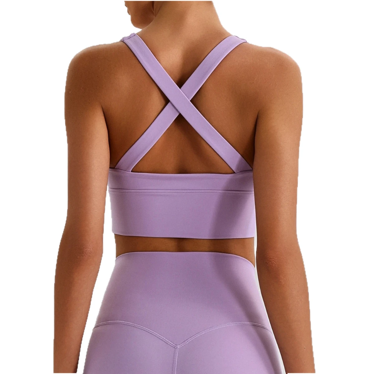 Workout Tank Top Cross Back Athletic Yoga Stretchy Pilates Breathable Active Sweat-Wicking Cropped Top Running Sports Quick Dry