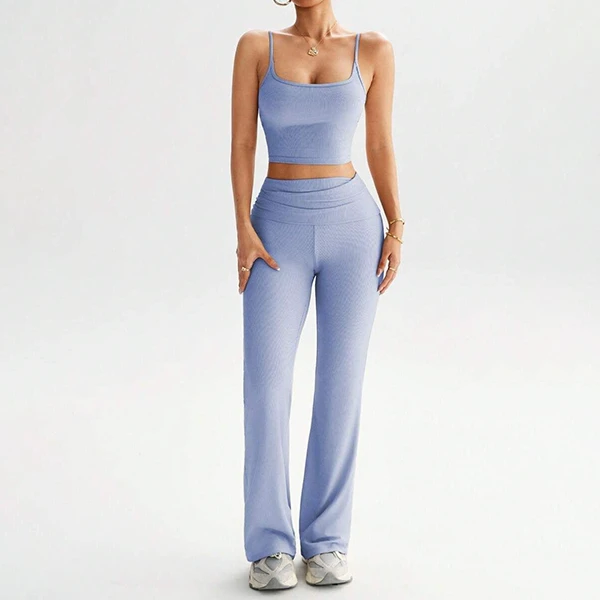 FH 1set 3 Piece Sleeveless Cami Top Long Sleeve Coat High Waist Leggings Soft Stretchy Quick Dry Workout Outfit for Fitness Gym