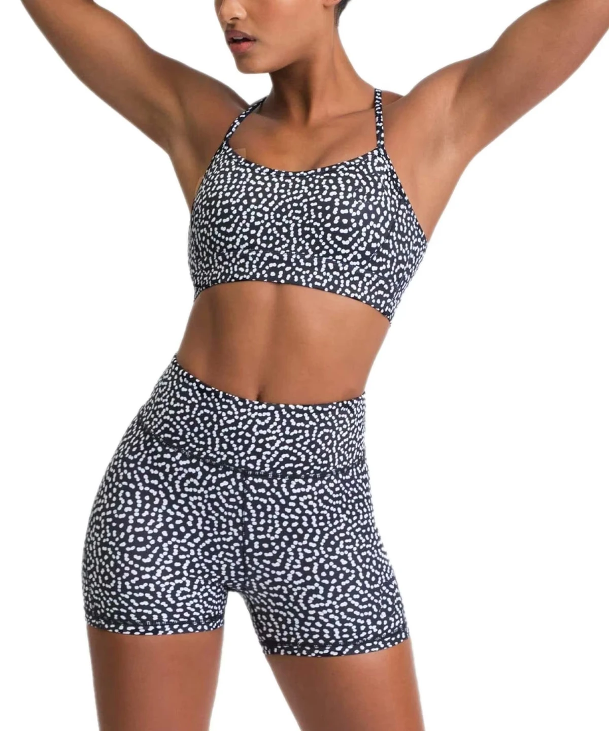 New Style Yoga 2-Piece Set Women's High Waist Breathable Quick Drying Seamless Spandex/Polyester Sports Active Wear Gym Bra