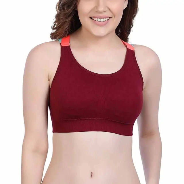 Women's Plus Size Breathable Lightweight High Support Racerback U-NECK Sports Bra Front Logo Yoga Running Gym Wear Custom Colors