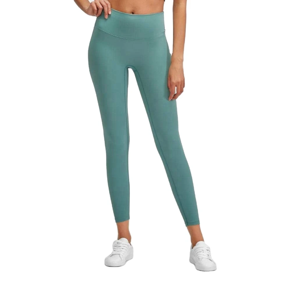 Women's Solid Naked Feeling Yoga Pants Pockets High Waist Gym Workout Running Leggings Anti-Bacterial Quick Dry Eco-Friendly