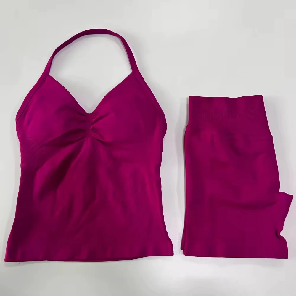 High Elastic Women's Yoga Sports Top Gym Bra Quick Dry Adjustable Halter Workout Seamless Sports Bra 3 Pieces to 5 Pieces