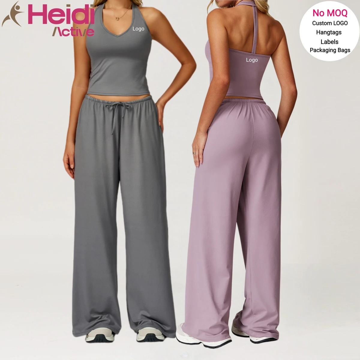 Hot Sale Sports Gym Fitness Clothes V-neck Y Back Women Sports Vest Yoga Tank Top Loose Fit Leisure Leggings Workout Yoga Set