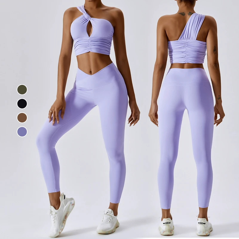 Women's Breathable Tight Moisture Wicking Quick Dry Yoga Fitness Sportswear Sets Patchwork Pattern Spandex/Nylon Outdoor Running