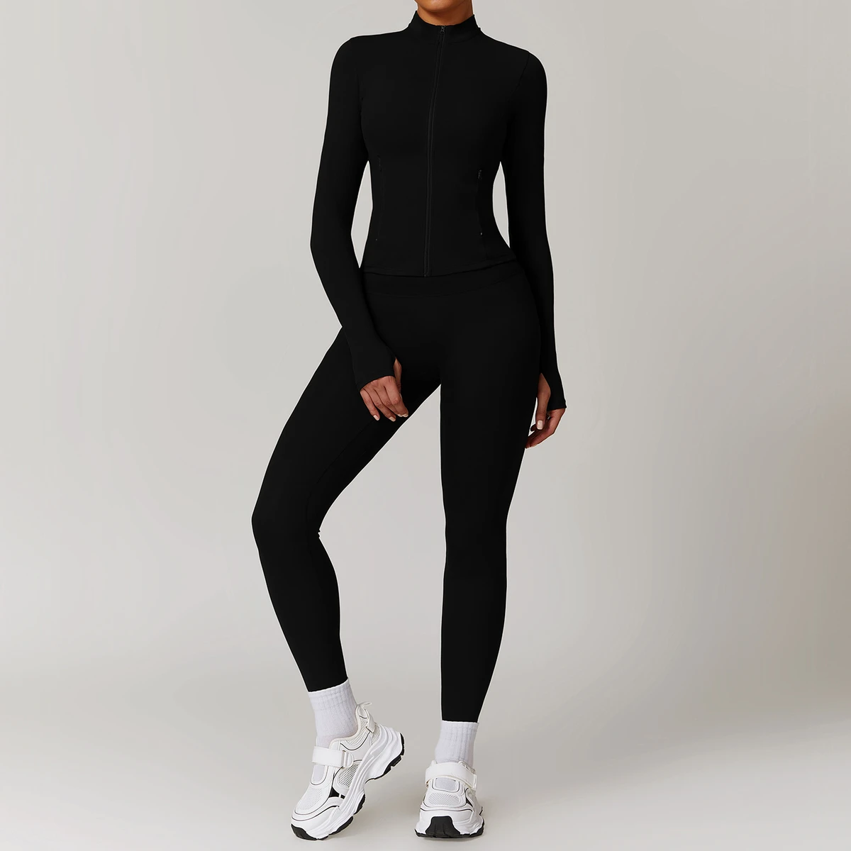 Autumn and Winter Quick-Drying Long-Sleeved Yoga Top for Outdoor Training Running Fitness Berunner