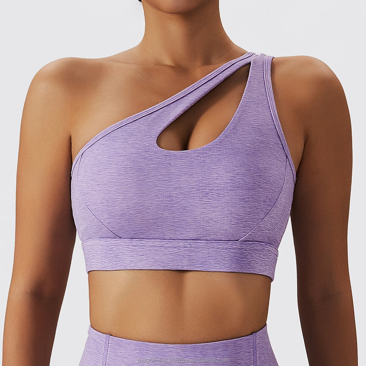 High Support Seamless Sports Bra Crop Tops for Women Active Wear Plus Size Crop Top for Girl One Shoulder Sports Bra