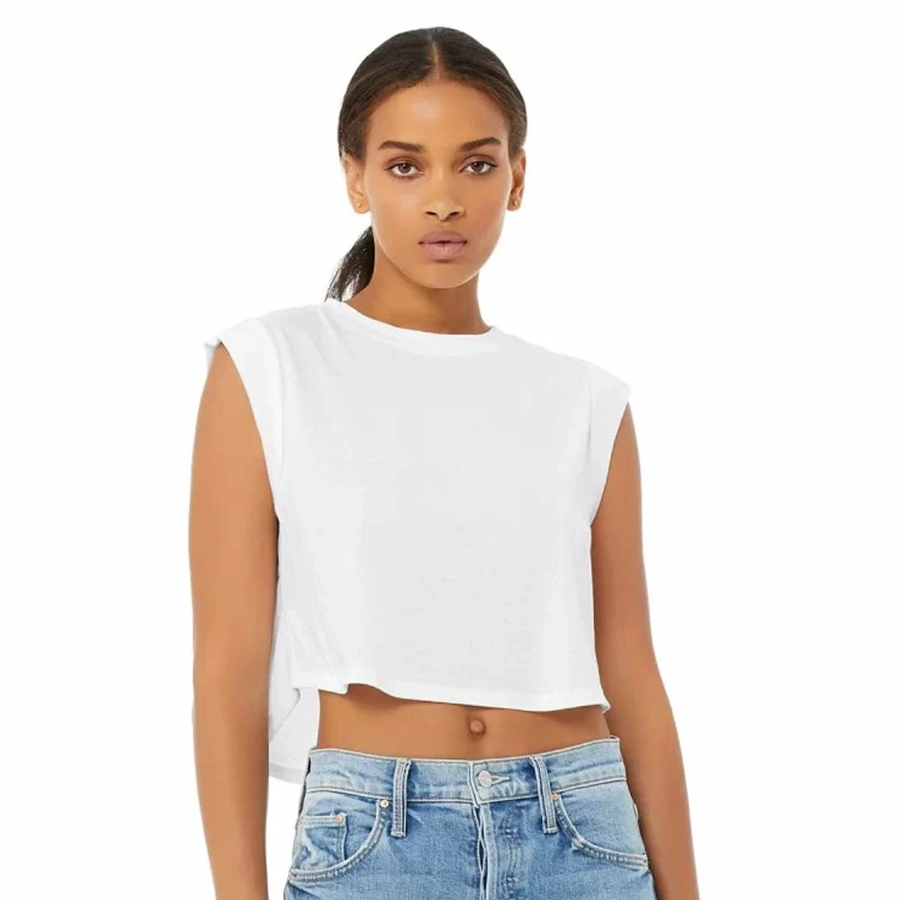 White Plain Wholesale Women Cotton Workout Crop Tops Short Sleeve Yoga Shirts Casual Athletic Running Tank Tops