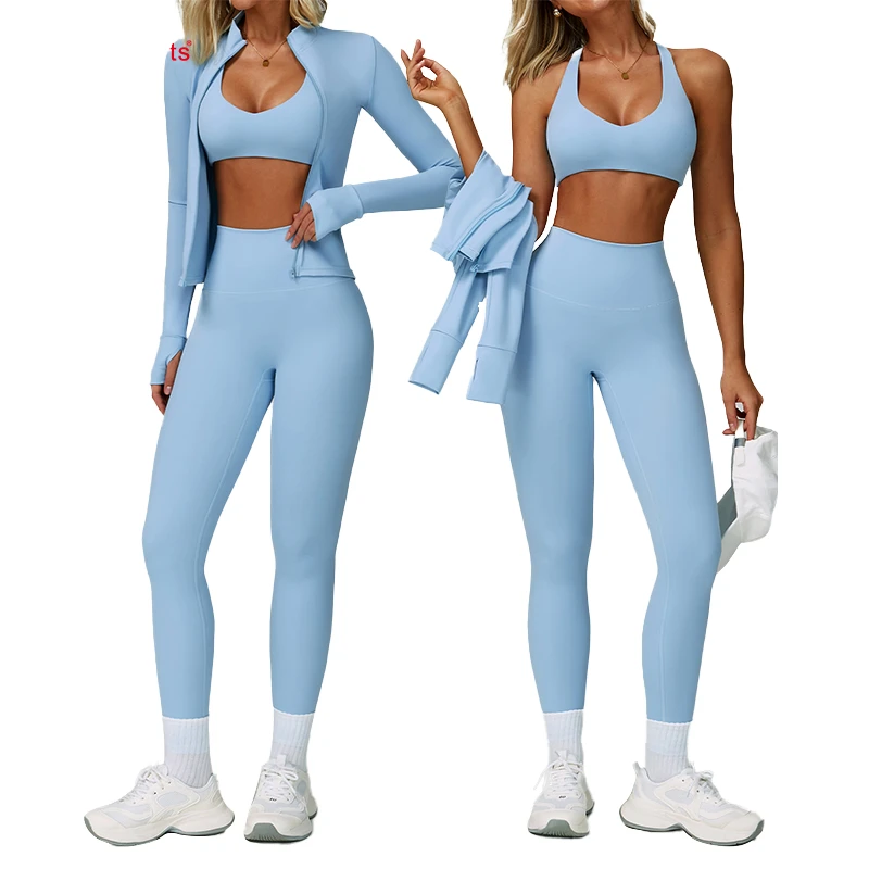 Solid Seamless Breathable Women's Fitness Yoga Jacket Active Stretch Quick Dry Elastic Waist Long Sleeves Full Length