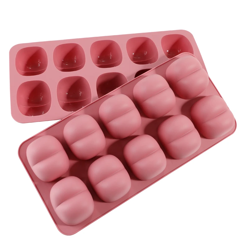 10 Cavity Cutely Baby Ass Silicone Mold Cereal Bar Molds for Chocolate Bread Brownie Cornbread Cheesecake Butter Pudding Mould