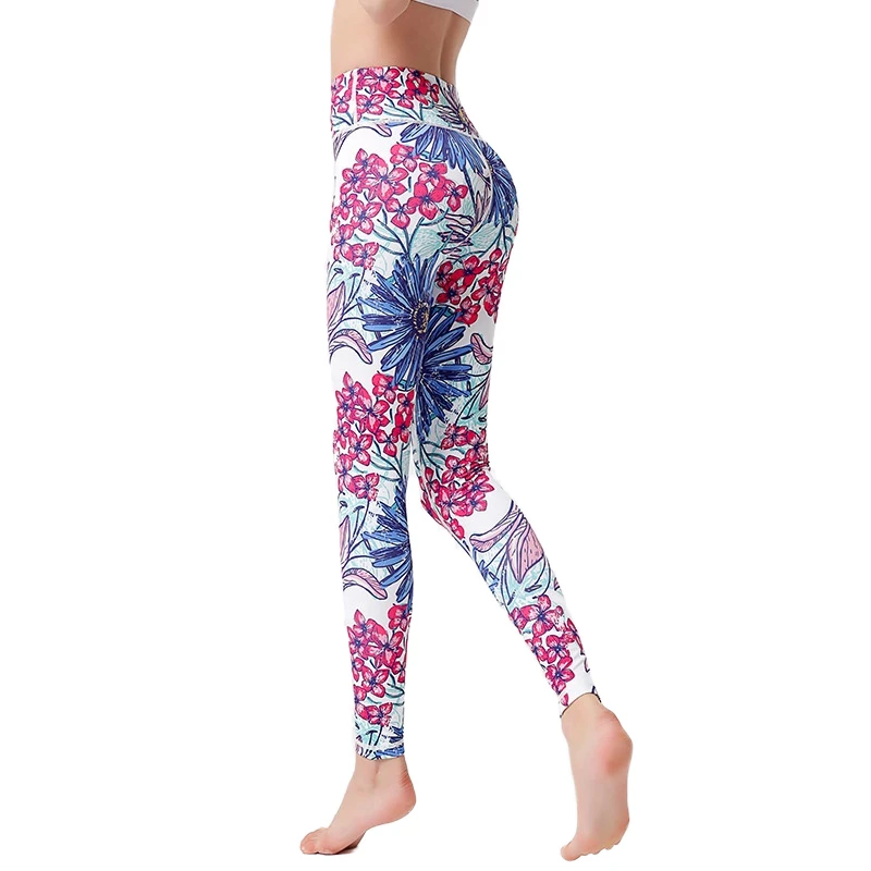 Super Soft Thick High Waist Sporty Yoga Leggings Women Custom Logo Digital Printing Breathable Anti-Bacterial Snagging Warm