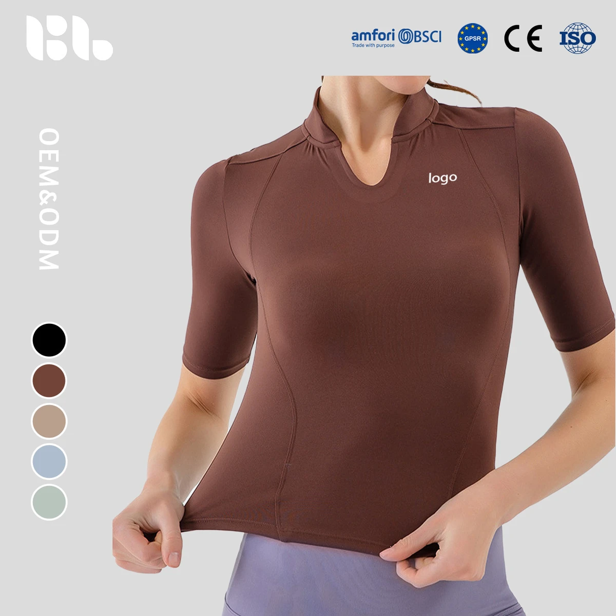 Women's Fall Winter Cloud Feel Yoga Top Short Sleeve Slim Quick Dry Breathable Running Gym Activewear
