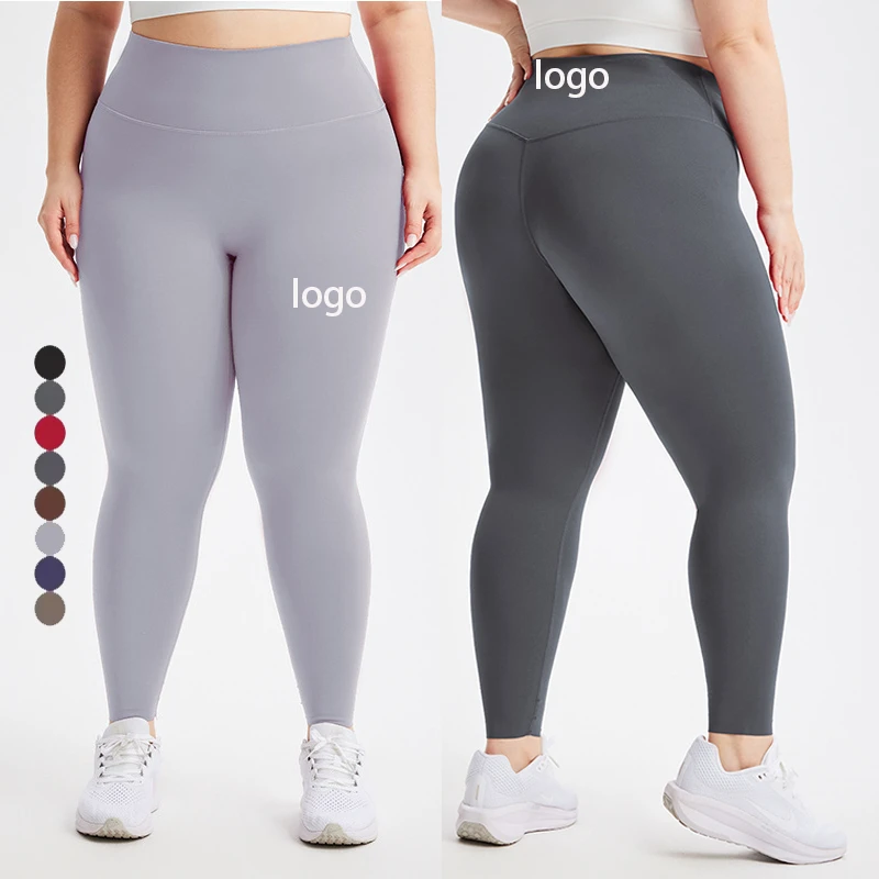 High-Waisted Tight-Fitting Butt-Lifting Running Yoga Pants Invisible Pocket Gym Fitness 3XL 4XL 5XL Plus Size Women's Leggings