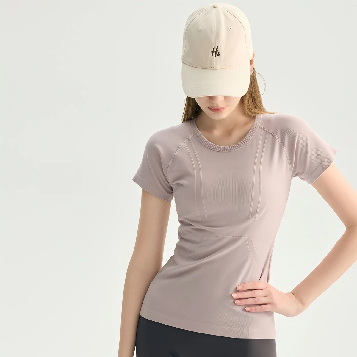 Custom LOGO Breathable Slim Round Neck Yoga Exercise Top Running Fitness Short Sleeve Mesh Seamless Nude T-Shirt