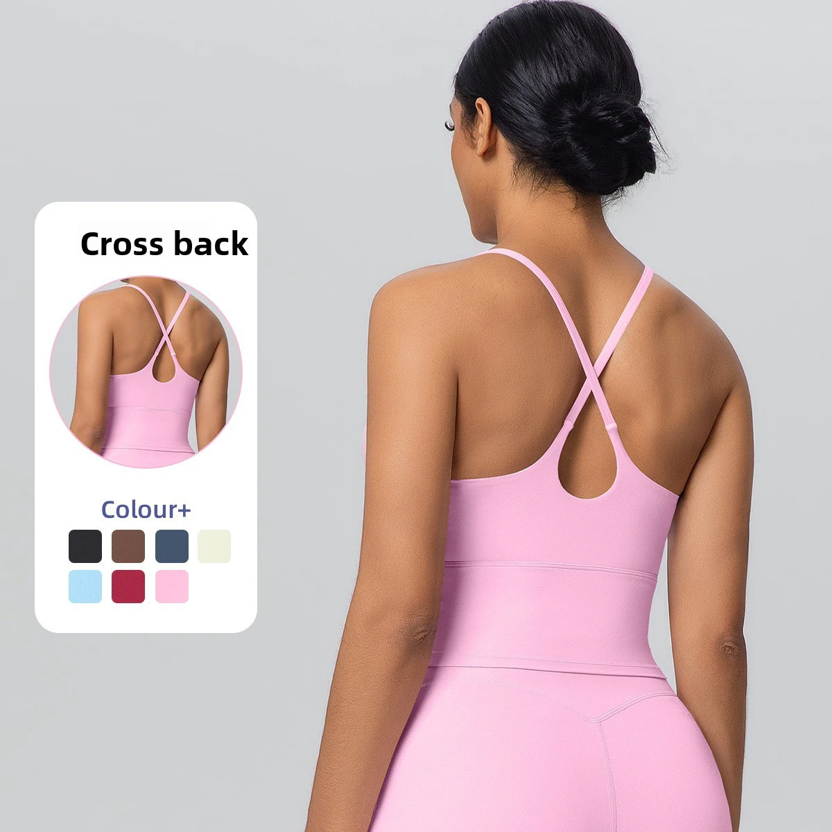New Cross Beauty Back High Support Crisscross Straps Quick-Drying Spandex/Nylon Yoga Bra Sports Top Outerwear Casual Running