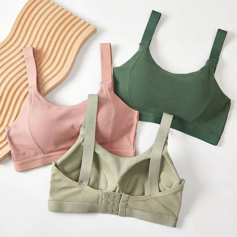 Stylish Women Seamless Full Coverage Minimizer Bra Stretch Wireless Lightly Lined Comfort Wrap Sports Bra for Girls