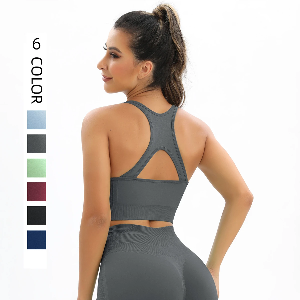 Women Girls New Model Yoga Gym Fitness Sportswear Bra Compression Soft Running Cross Back Workout Sports Bra