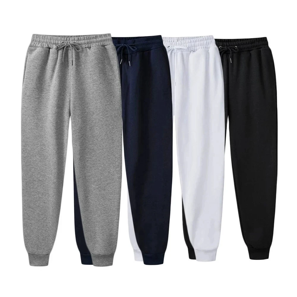 Fashionable Solid Color Winter Casual Sports Pants Women Elastic Waist Warm Fleece Jogging Anti-static Eco-Friendly Windproof