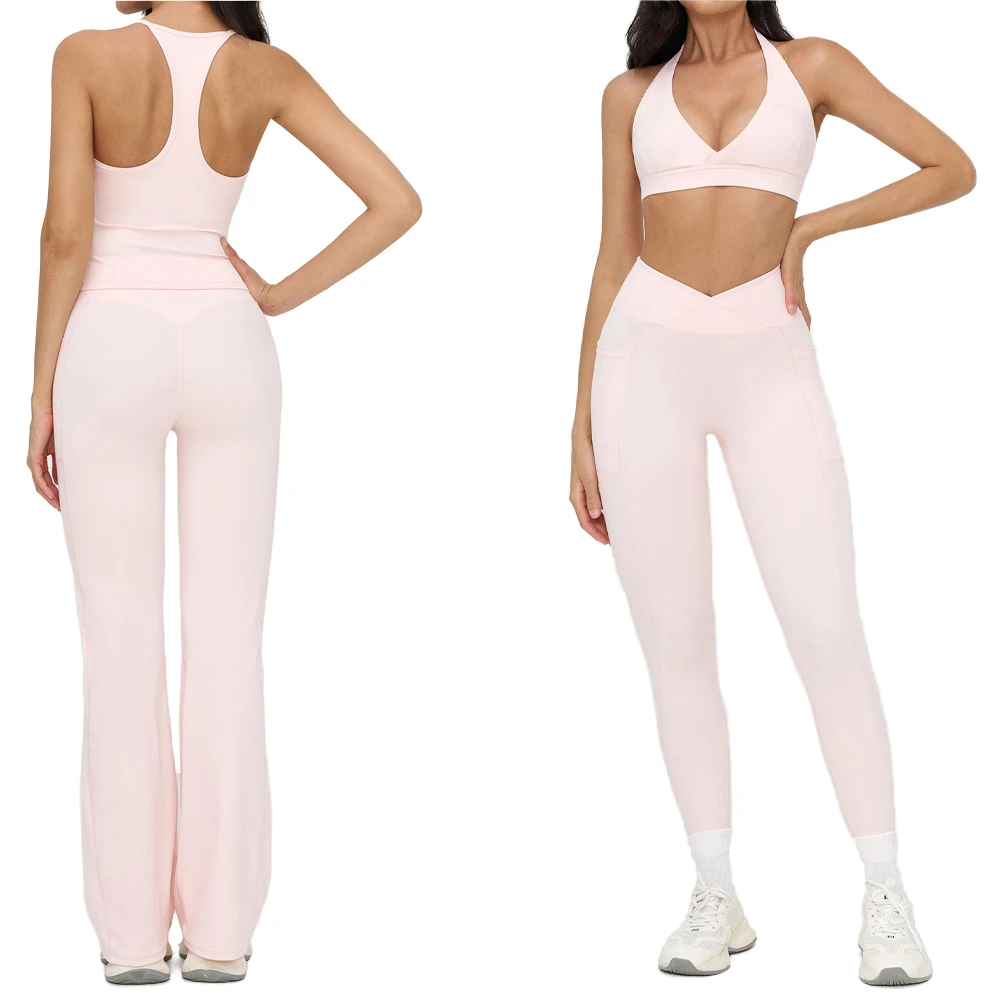 Stretch Antibacterial Breathable Print 6-Piece Yoga Set