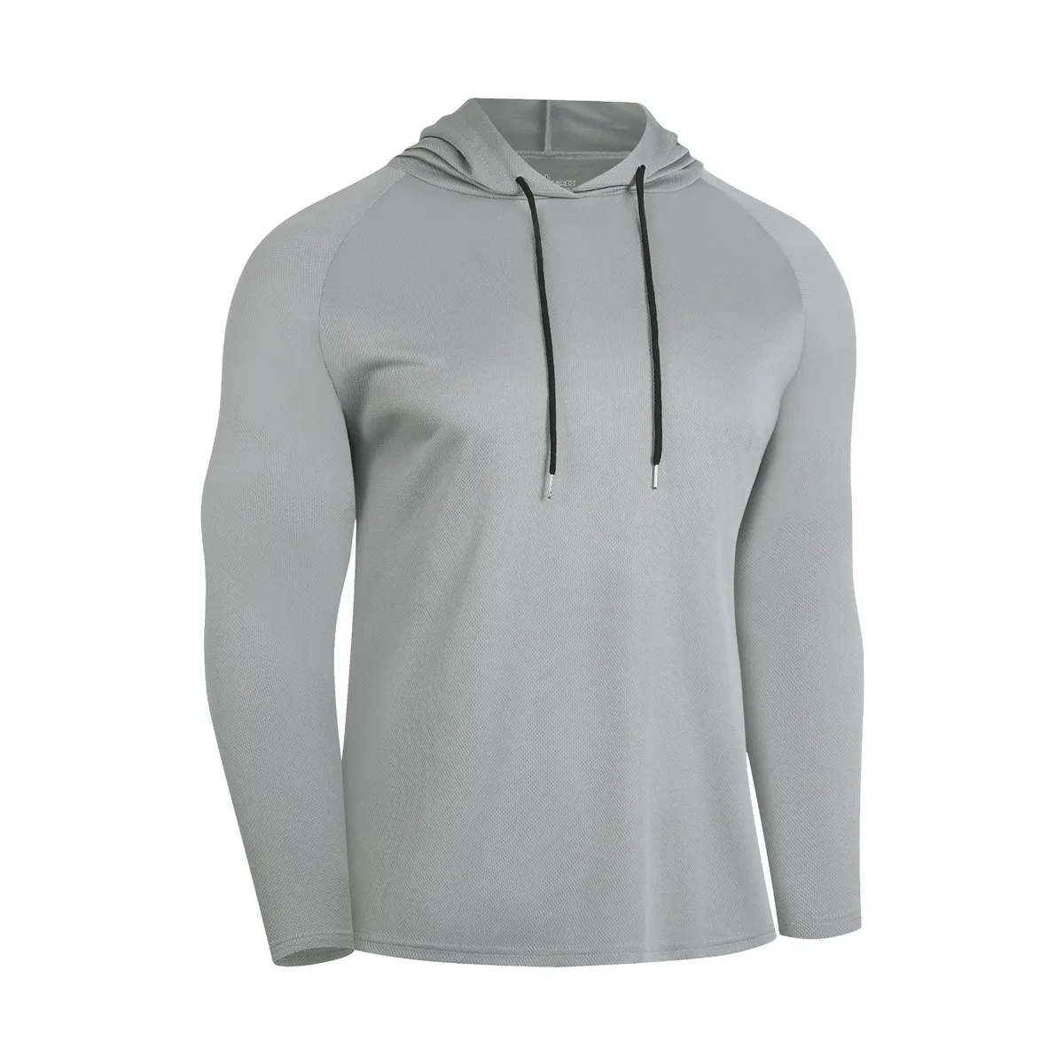 US Size Custom Logo Graphic Men's Athletic Gym Top Blank Long Sleeve Plain Polyester Quick Dry T-shirts Sport T Shirt With Hood