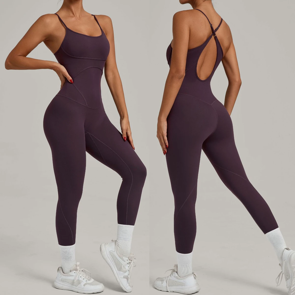 Thin Shoulder Straps Cross Hollow-out One Piece Yoga Jumpsuit Wholesale Casual Jumpsuits Quick-drying Sports Fitness Yoga Wear