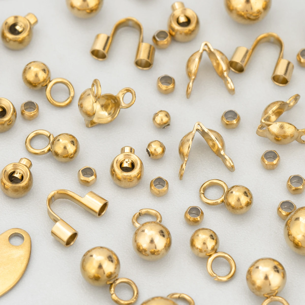 MH62 One Pack/lot 316L Stainless Steel Connectors 18k Gold Plated DIY Jewelry Accessories Necklace Bracelet Making Components