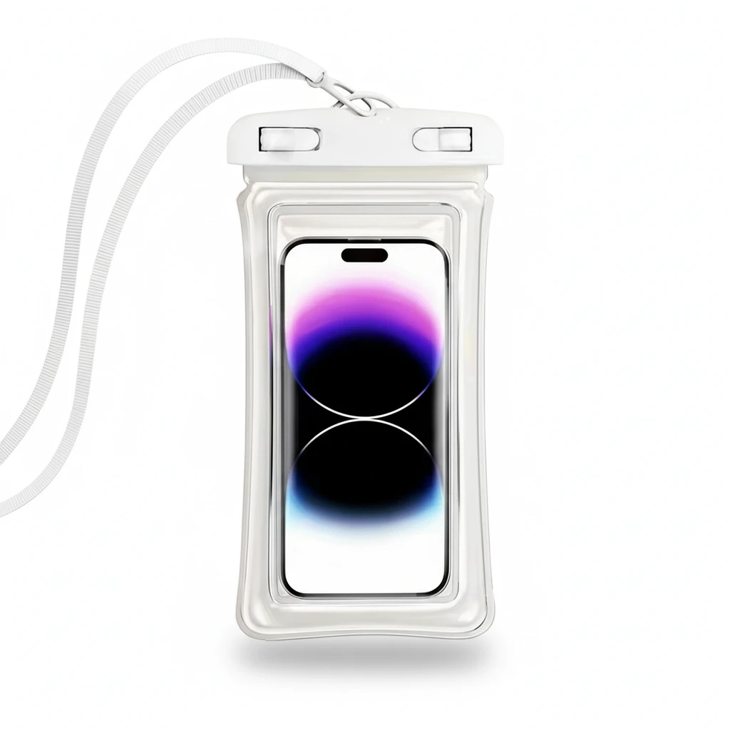 Floating Waterproof Phone Bag Pvc Airbag Design Touch Screen Lanyard Strap for 7 Inch Phones Ideal for Water Sports and Diving