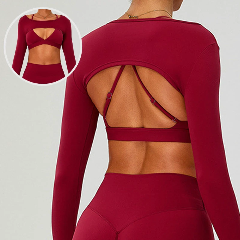 Women's Winter& Autumn Seamless Lightweight Nylon/Spandex Quick Dry Breathable Windproof Solid Fitness Yoga Long Sleeve
