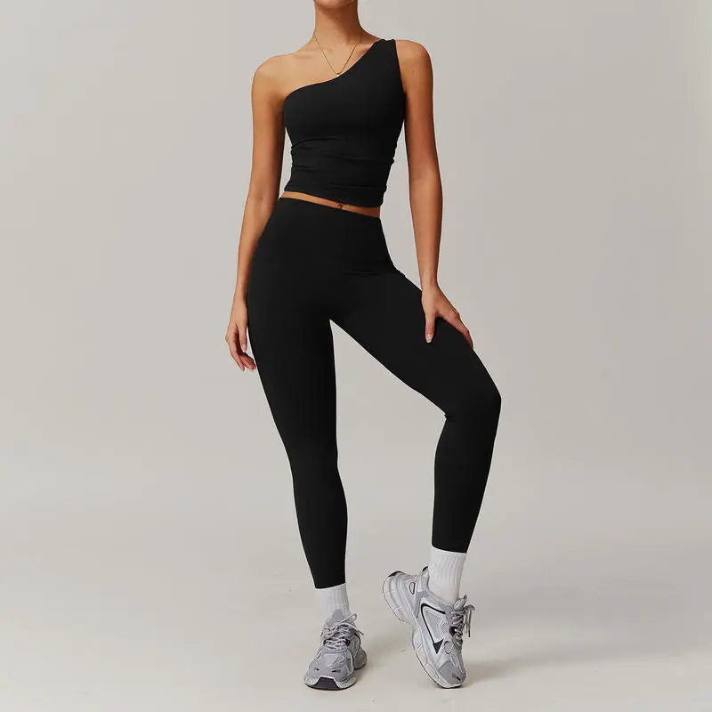 Yoke 2 Piece Cloud Feeling Quick Drying and Waist Shrinking Yoga Suit Comfortable Casual Outer Wear for Yoga Fitness Sports