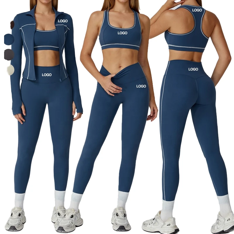 Women's High Waist Flared Yoga Shorts Leggings Gym Set Free Matching 5 Piece Workout Outfits Color Blocking Breathable Solid