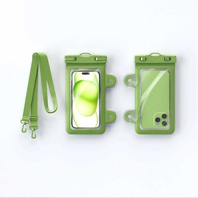 Multi Functional Waterproof Phone Bag with Touch Screen Suction Cup Shockproof for Outdoor Sports