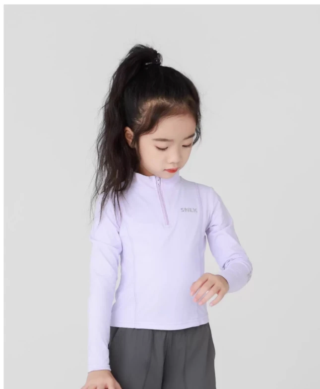 Custom Logo Kids Yoga Clothes Summer Seamless Solid Color Nylon Girls Kids Yoga Wear with Sports Shorts