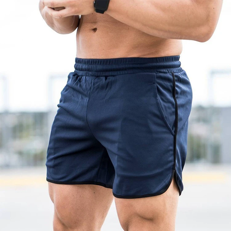 Lanyu Men's Elastic Sports Shorts Mesh Jogging Gym Shorts for Summer Plus Size Muscle Training Sportswear Active Bottoms for