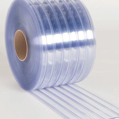 Reinforced Ribbed PVC Strip Curtain for Cold Room Warehouse Impact Resistant Industrial Door