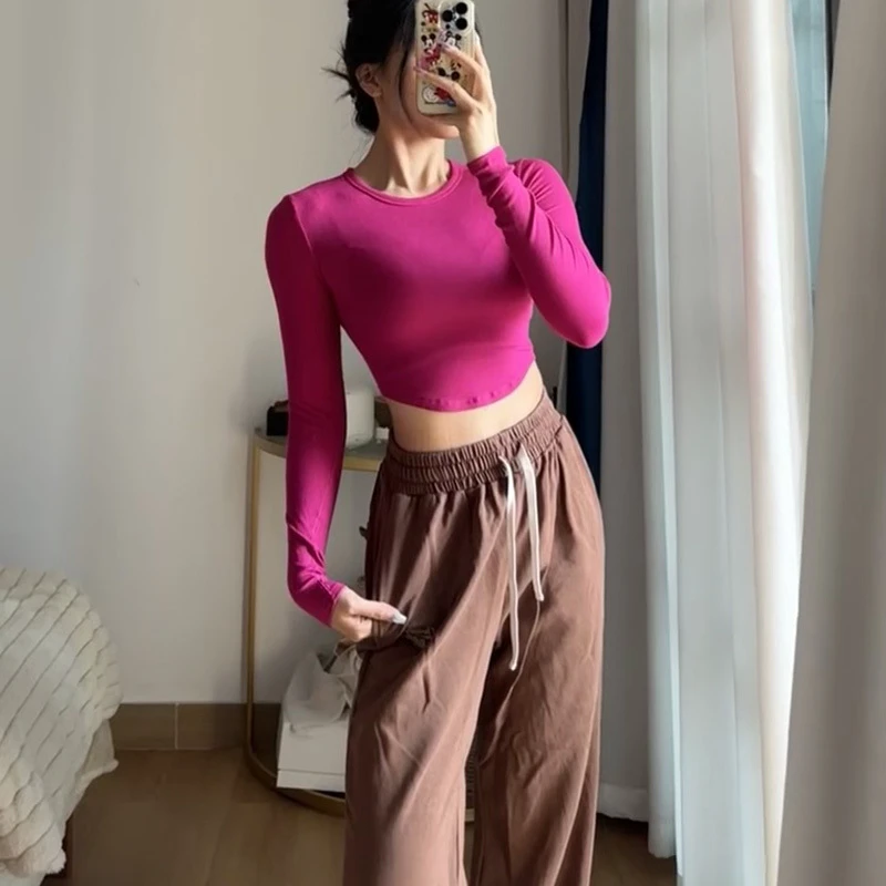 High Quality Compression Shirt Active Clothing Women's Long Sleeve Nylon Spandex Gym Tops Sweat-Wicking Yoga Tops
