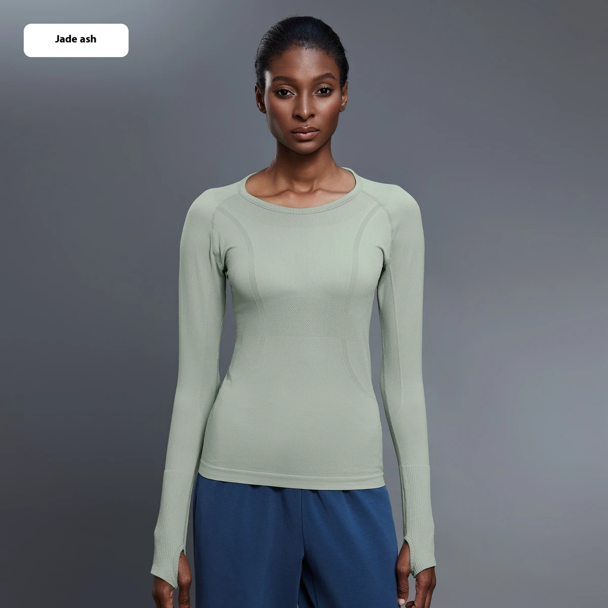 Women's Autumn Winter Long Sleeve Sports Top Breathable Stretchable for Running Fitness Leisure Yoga Solid Seamless Drawstring