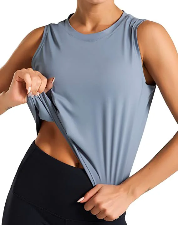 Custom Women Sleeveless Yoga Tops Workout Cool T-Shirt Running Short ,gym T-shirt for Women