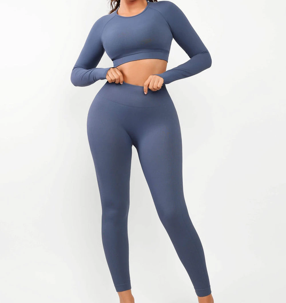 Reasonable Price Custom Logo High Waist Yoga Wear Top Design Gym Fitness Sets 2 Piece Legging Bra Woman Yoga Set Women's Sets
