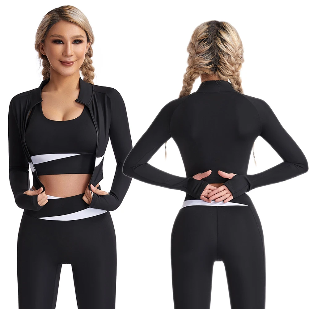 Wholesale Fitness 5 Piece Seamless Women Yoga Wear Set High Elastic Quick Dry Workout Clothing Running Sports Gym Fitness Set