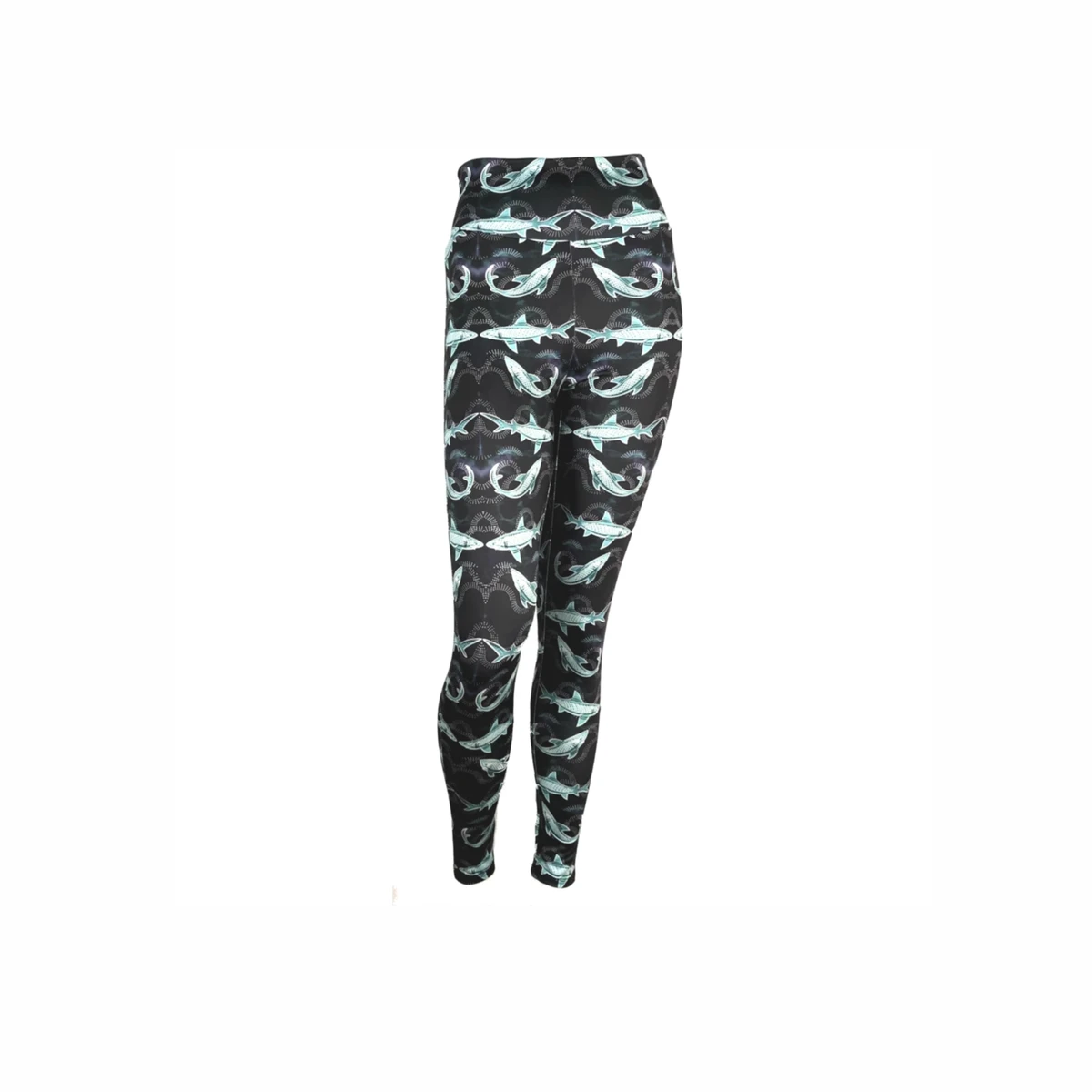Lightweight Breathable High Quality Yoga Leggings Four-Way Stretch Elastic Waist Print Design Spandex/Polyester Material