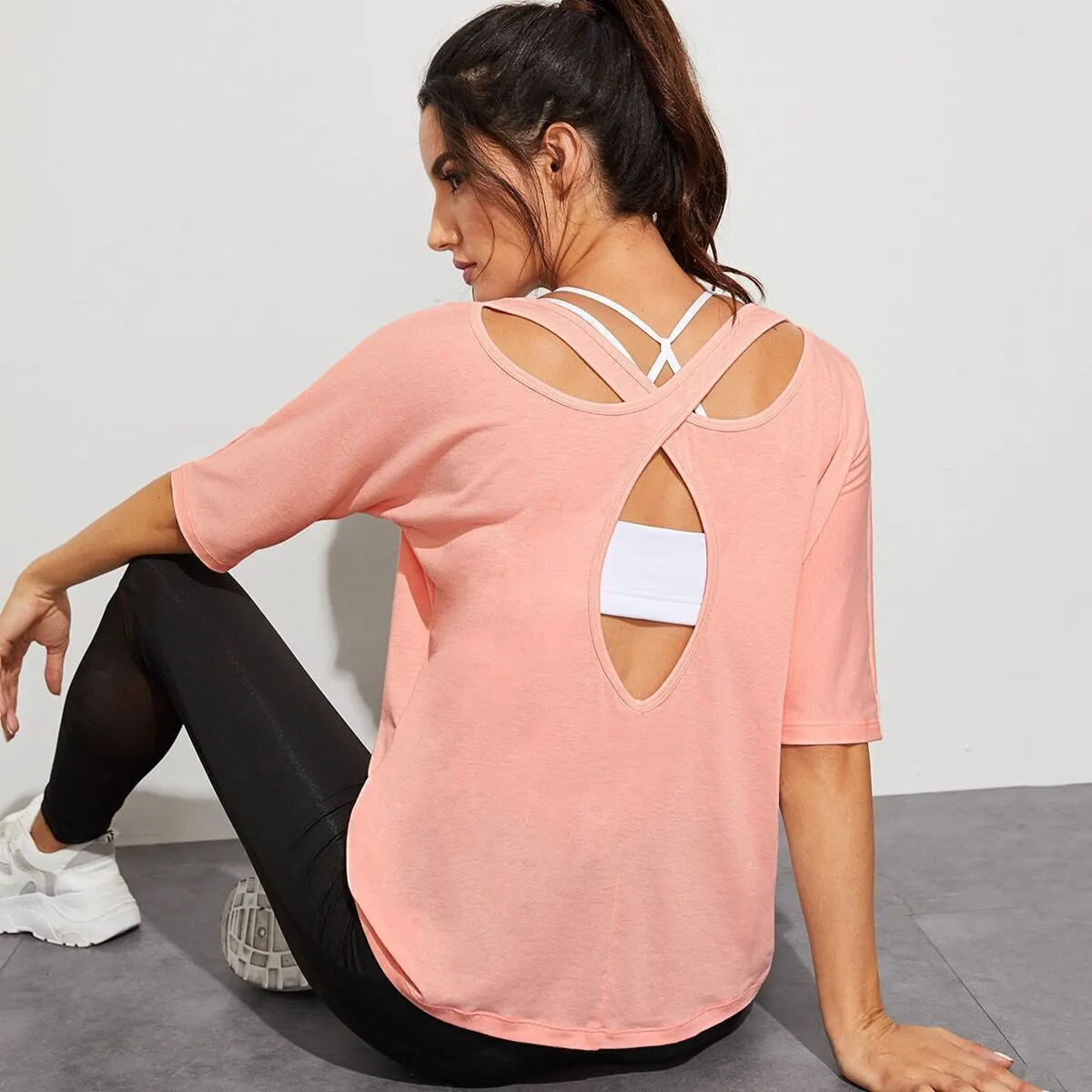 New Product Yoga Women's Clothing Running Sleeveless Back Cross Fitness Top Nude Fast Dry High Spandex tank for Woman