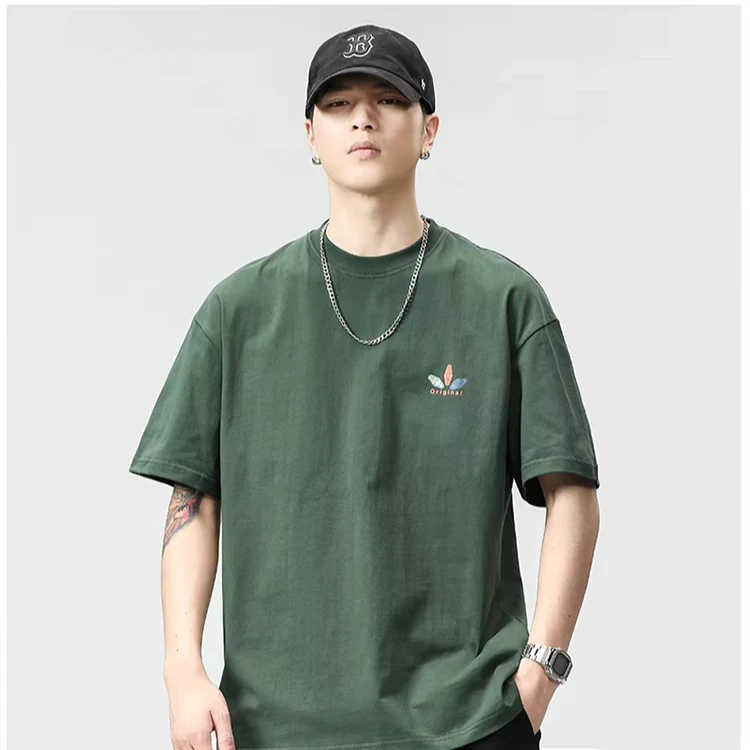 Custom Logo Breathable Fitness Printing Cotton Plain Round Neck T Shirt Men Short Sleeves Slim Fit Gym Tops Yoga Clothes Man