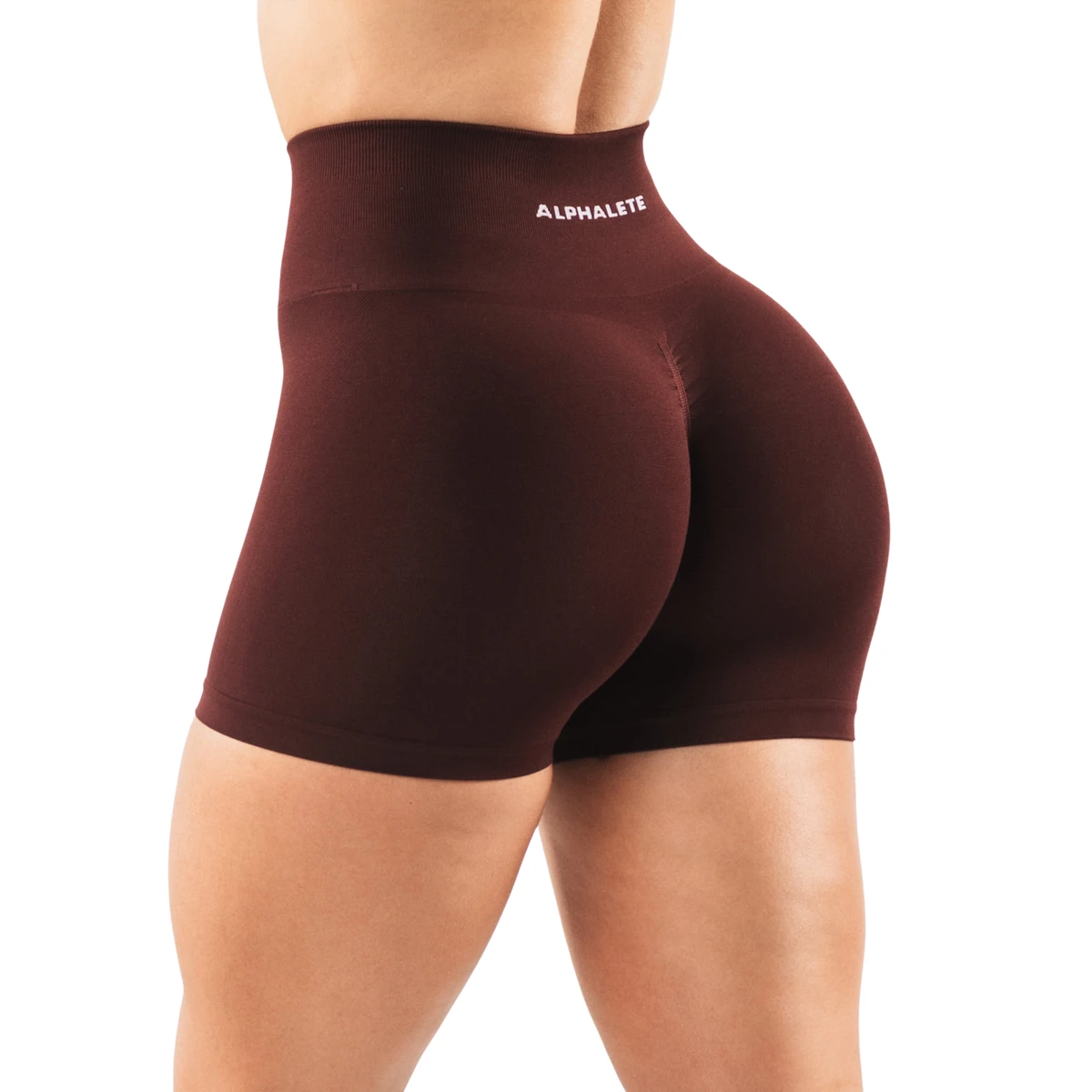 Custom Logo Women's Seamless Scrunch Biker Shorts High Waist Contour Gym Workout Shorts